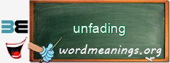 WordMeaning blackboard for unfading